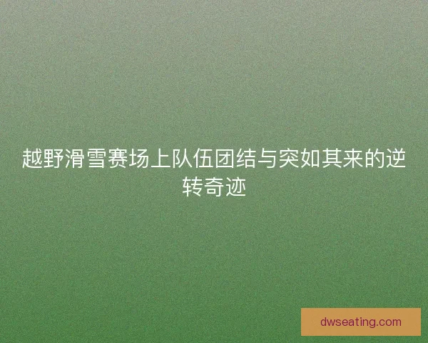 越野滑雪赛场上队伍团结与突如其来的逆转奇迹